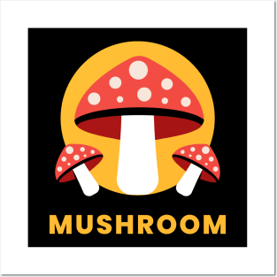 Mushroom amanita muscaria Posters and Art